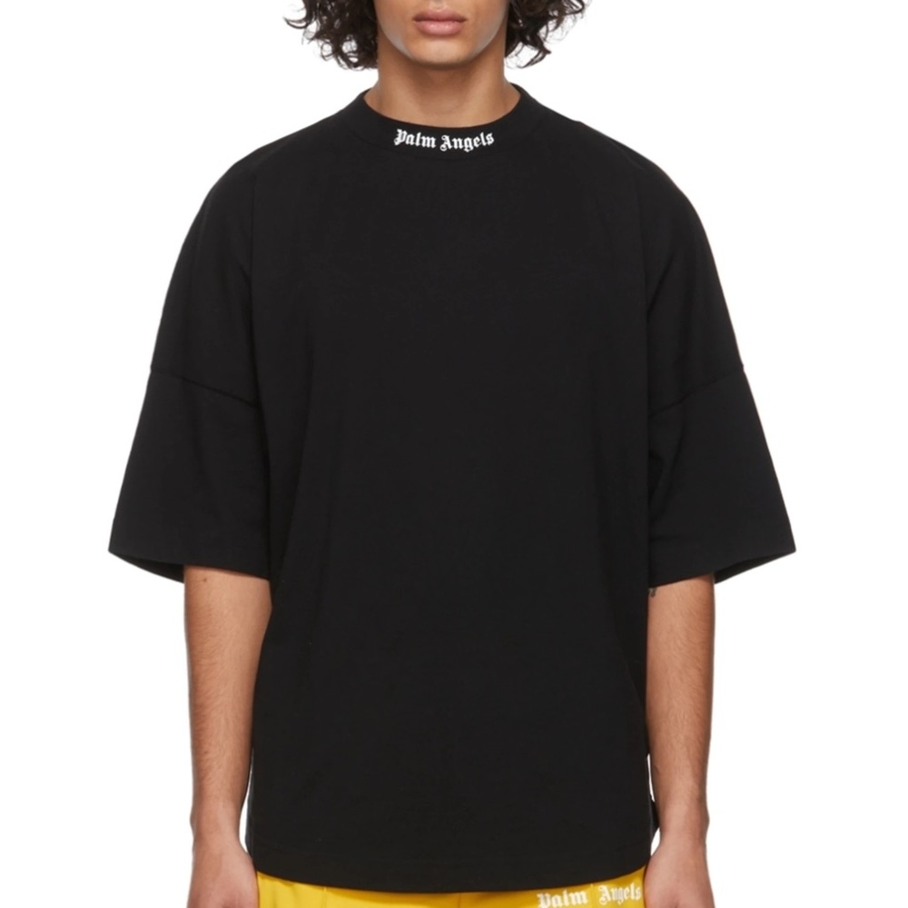 Palm Angeles black logo print baggy shirt xl
